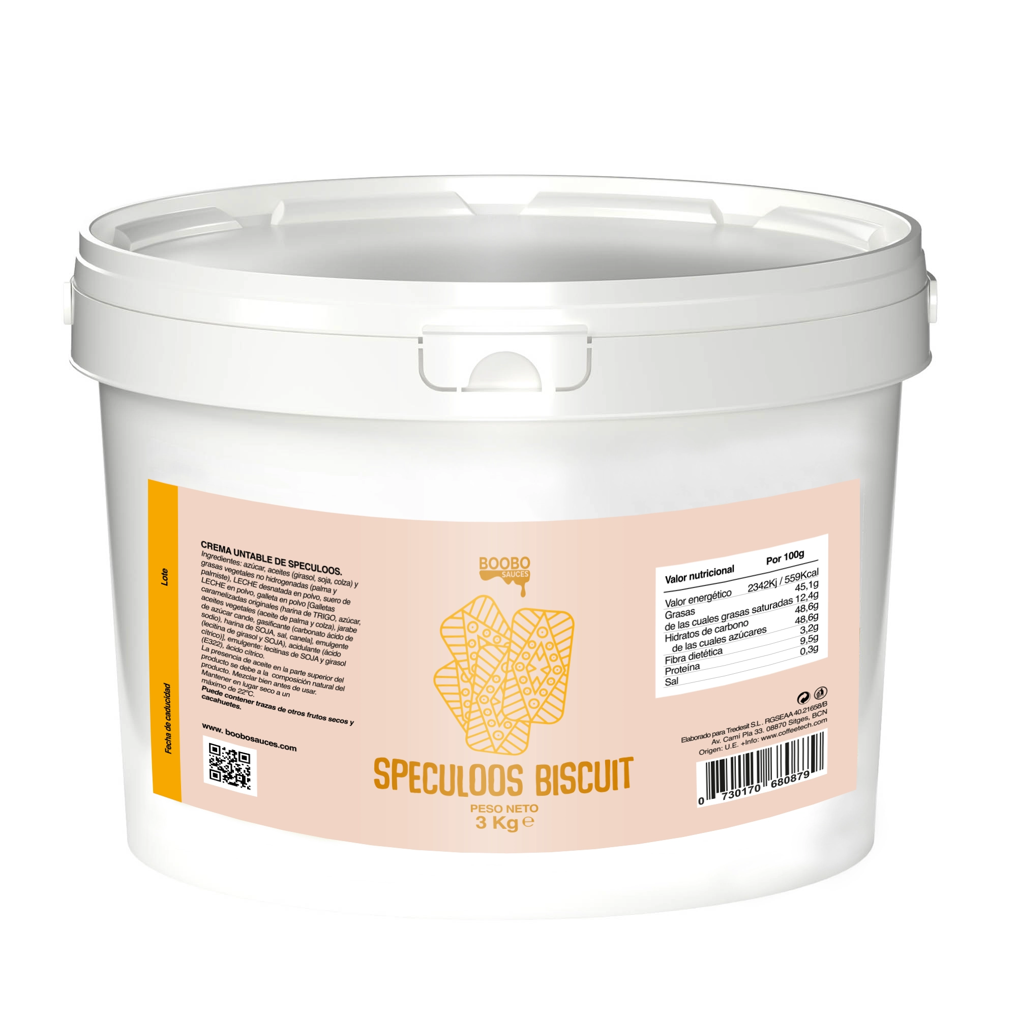 Unidades de CREMA SPECULOOS BOOBO 3KG, Salsas y cremas, SECO NoneKg de peso