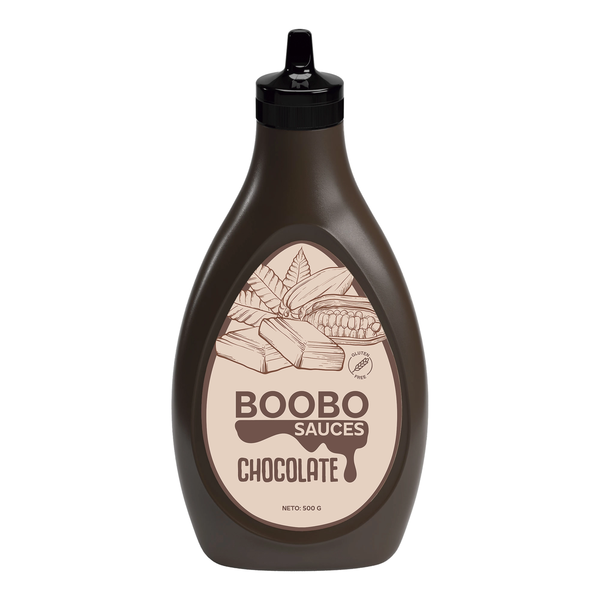 Cajas de SALSA CHOCOLATE BOOBO 500G x3, Salsas y cremas, SECO NoneKg de peso