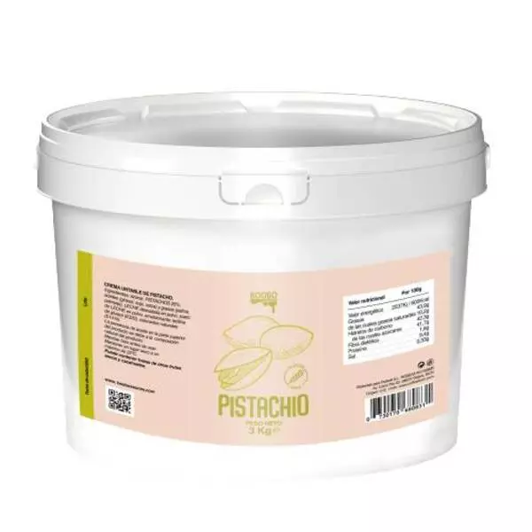 Botes de CREMA PISTACHIO BOOBO 3KG, Salsas y cremas, SECO 3.00Kg de peso